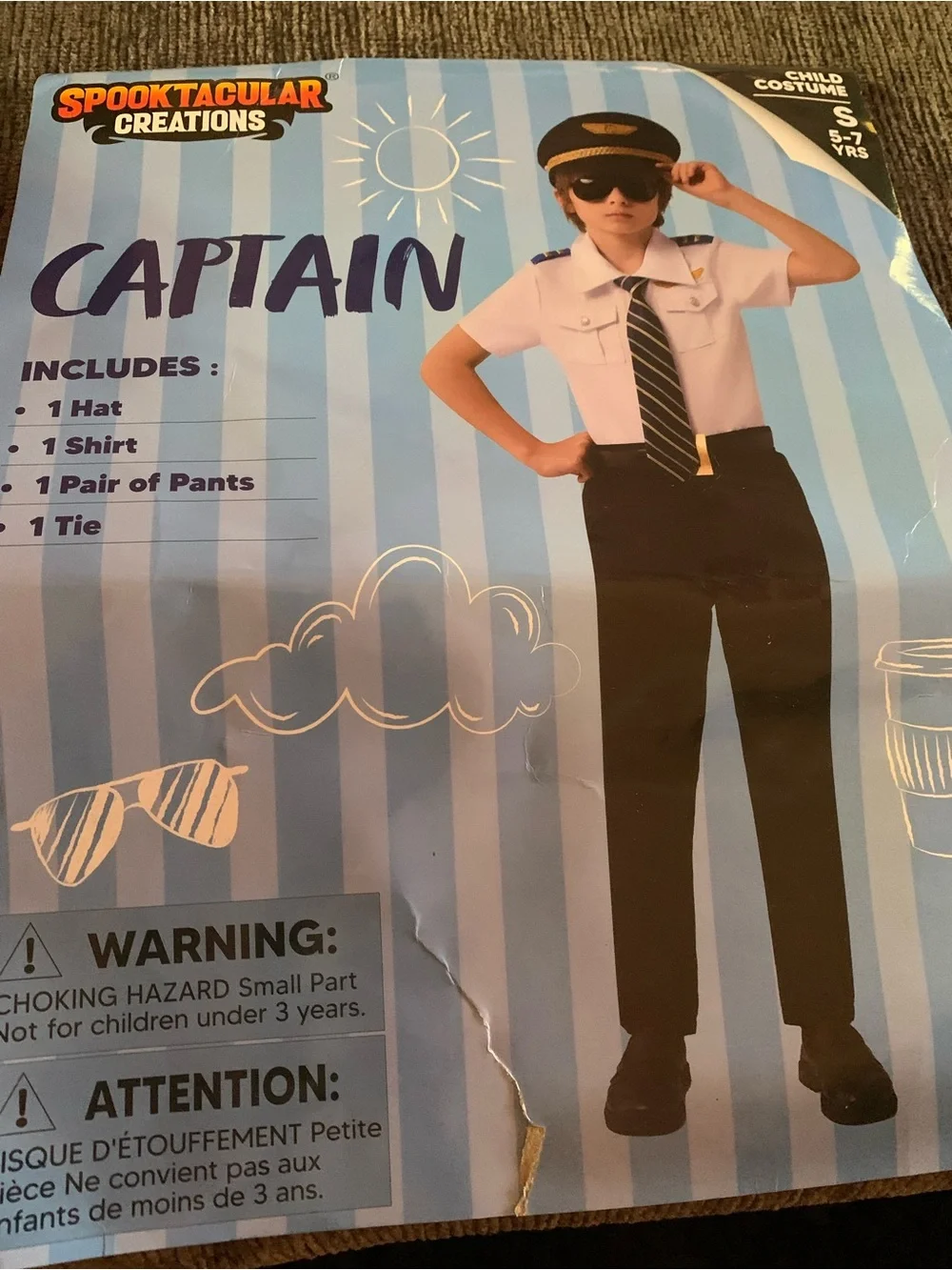 Kids Pilot Costume for Boys Airline Captain Pilot